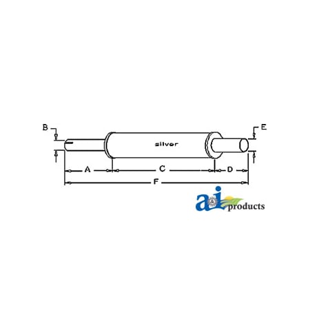 A & I Products Muffler 36" x5" x5" A-957E5230D